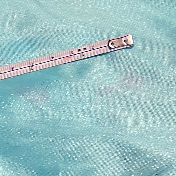 Big Girls Vintage 16 1/2 Aqua Blue Nylon One Piece Pantsuit - Picture 10 of 13